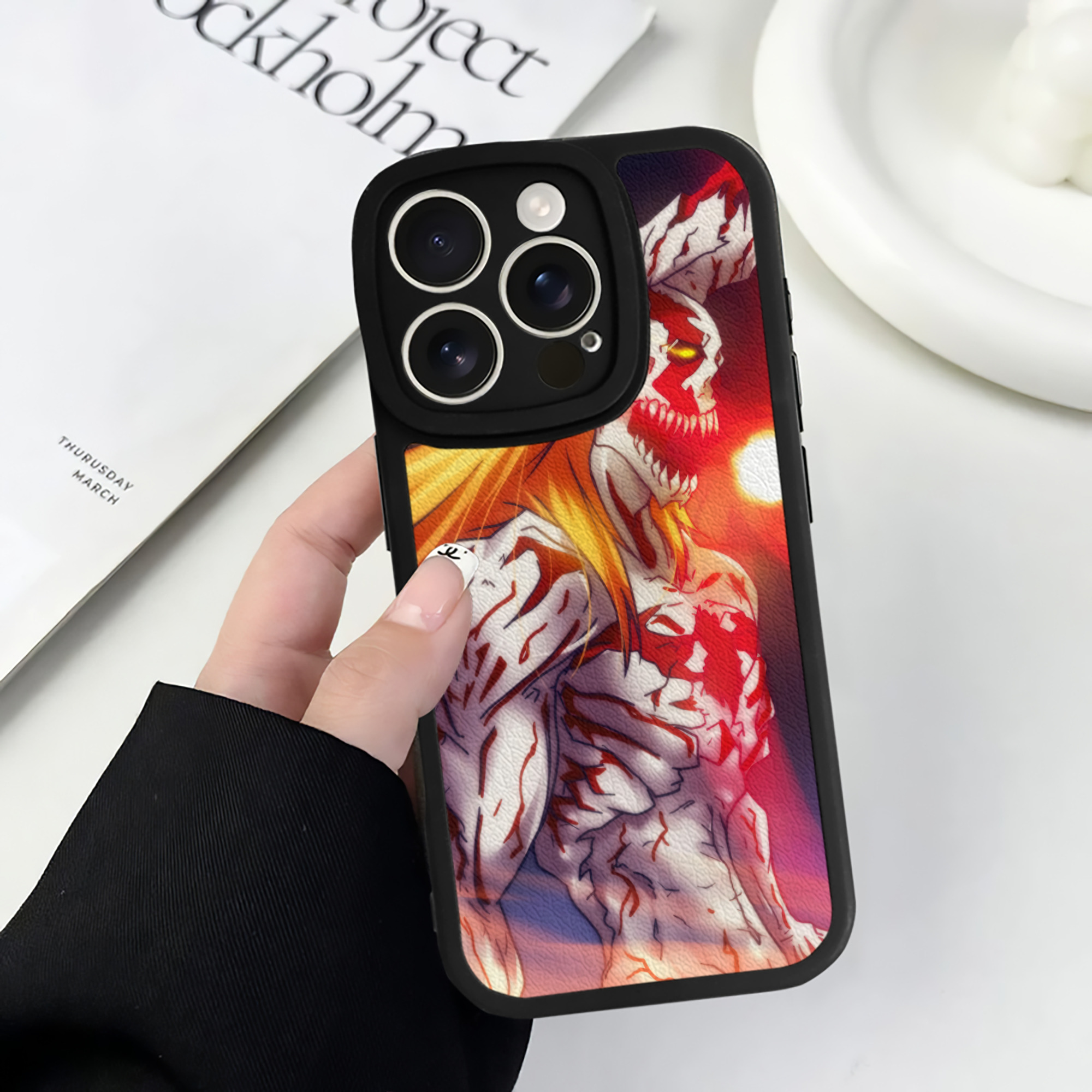 （画像用） ブリーチ BLEACH 【iPhone 16シリーズ対応】シリコンスマホケース（レザー調） 材質：シリコン